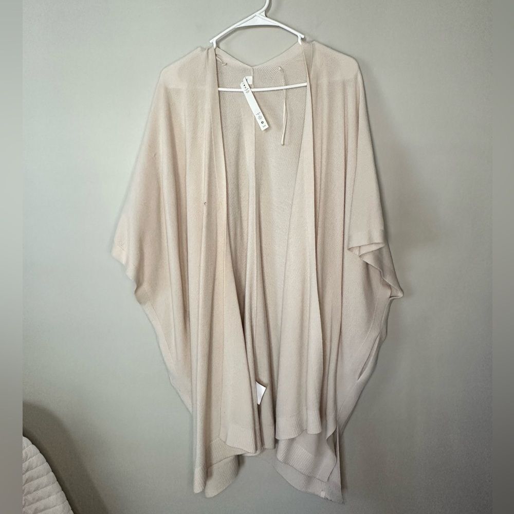 Lululemon | FLAWED Cream Open Front Cardigan size M/L